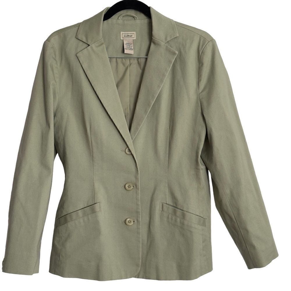 L.L. Bean Green 3-Button Blazer Size 12P